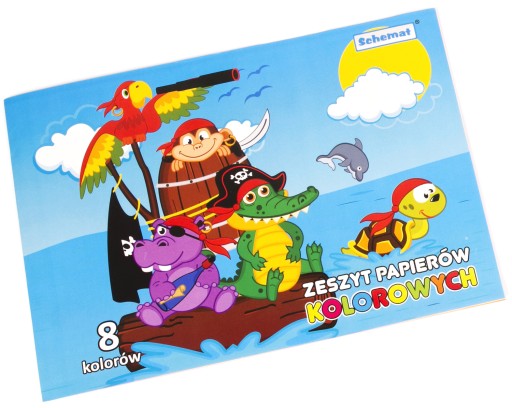 Zápisník z 8k farebných papierov 3903