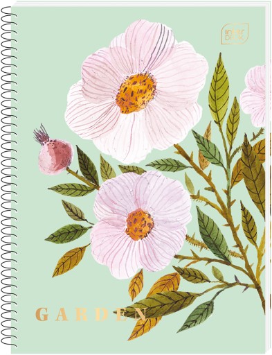 Kruhový zošit A4/80 Kratka 70g Garden Flower Interprint