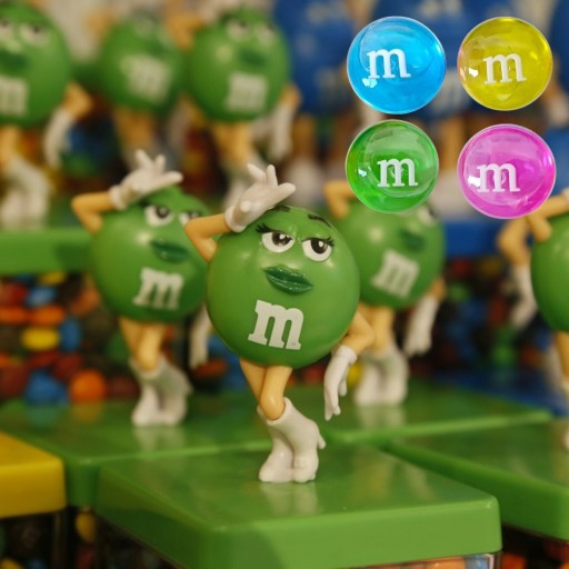 Slime Sensory Plastic Glut Antistresový M&M LARGE 8CM