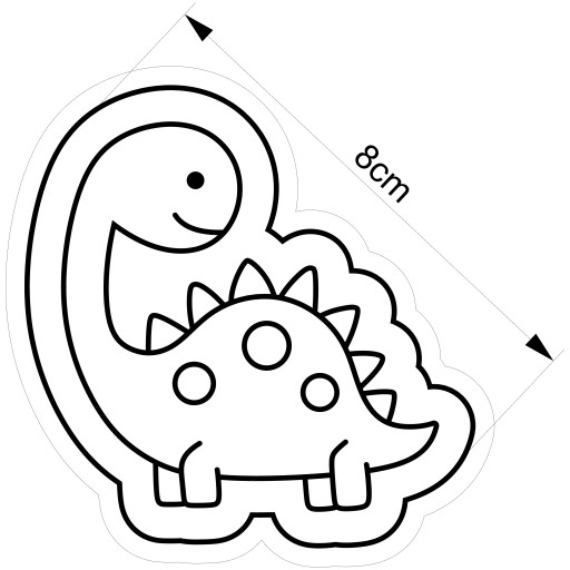 Malý vykrajovač Diplodocus Dinosaur 19 8cm