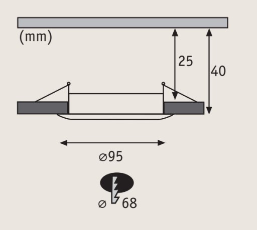 Zápustné bodové svetlo HOUSE LED 4,4W 4000K IP44 230V strieborné PL79667