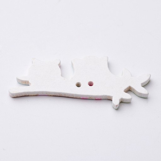 Drevené gombíky sovičky 40x16x2,2mm 10ks