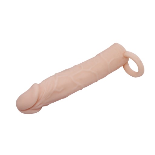 Predlžovací návlek na penis, veľký, hrubý, 18 cm rukáv