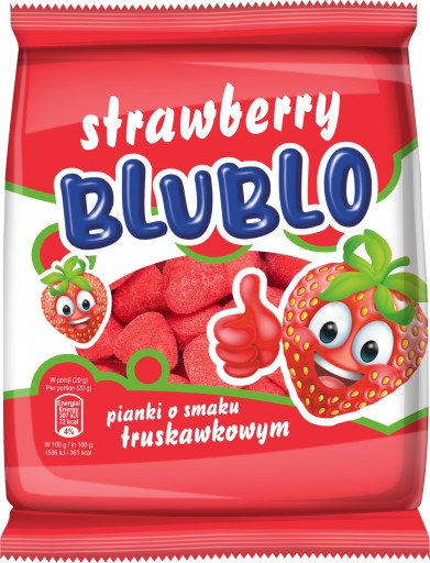Eurobrand Blublo jahodové marshmallows 80 g