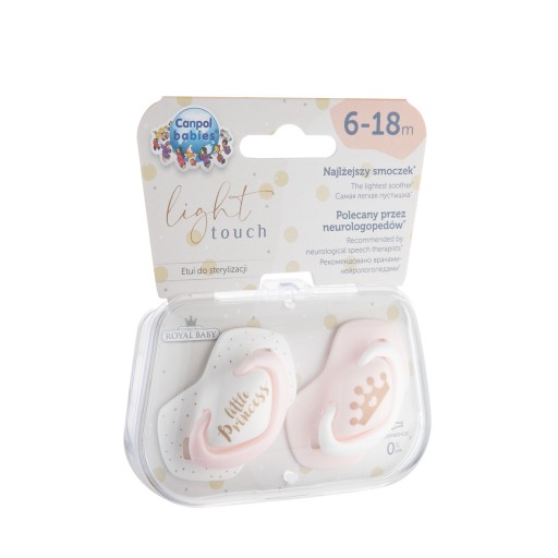 CANPOL SYMMETRICAL ROYAL BABY Cumlík 6-18m + PUZDRO