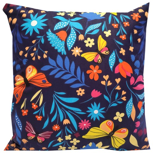 Bunda obliečka na vankúš 40x60 Butterflies námornícka modrá