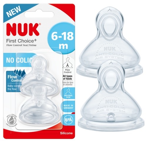 NUK FC+ ČÍSLO RIADENIA PRIETOKU RODIČ 6-18M 2KS