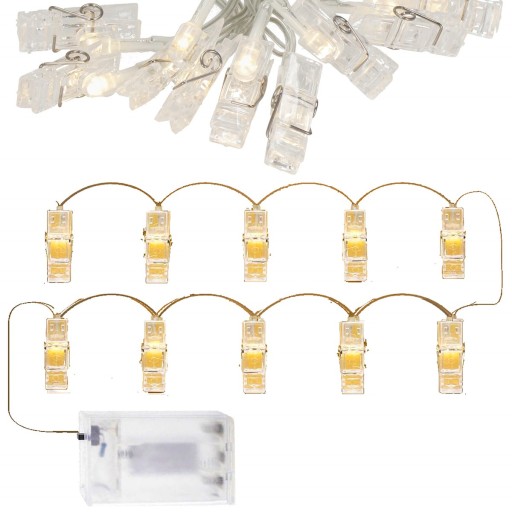 KLOPY, FOTOKLIPY, 10LED FOTOLAMPY, DEKORATÍVNA VENCICA
