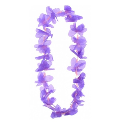 Havajský náhrdelník Butterflies purple Garland