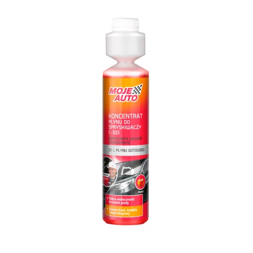 Koncentrát do ostrekovačov čelného skla - 250 ml jablko