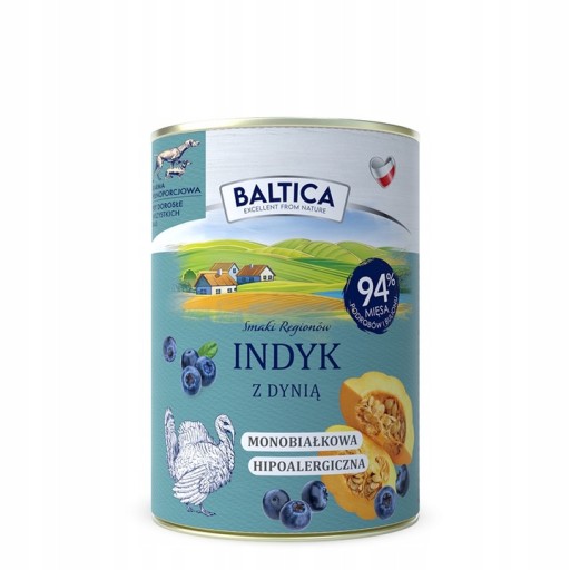 Baltica Mono Morčacie a tekvicové mokré krmivo pre psov bez obilnín 400g