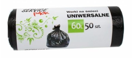 Vrecia na odpadky, sada košov, odpad LDPE 60L, 50 ks
