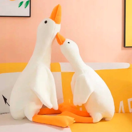 VANKÚŠ MASKOT, PLYŠ, HUS, KÁČKA, VEĽKÝ 50 cm XL