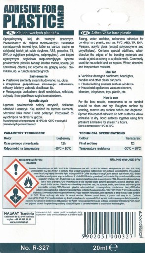 LEPIDLO NA TVRDÉ PLASTY R-327 TECHNICQLL 20ml