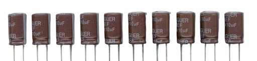 10uF 450V 10 µF 450 V DLHÁ ŽIVOTNOSŤ (10 KS) ELEKTROLYTICKÝ KONDENZÁTOR