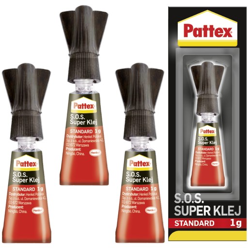 3x PATTEX S.O.S. SUPER LEPIDLO ŠTANDARD INSTANTNÉ LEPIDLO 1G