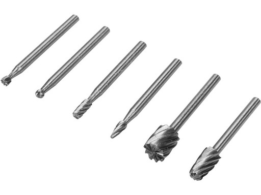 HSS frézy pre mini brúsky, rukoväť 3,2 mm / 6 ks STHOR
