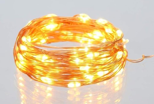 LED String Light 5M 50 LED Drôtové osvetlenie Teplá biela dekorácia