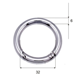 RING, otváracie pútko na tašku, 30mm popruhy, kľúčenka
