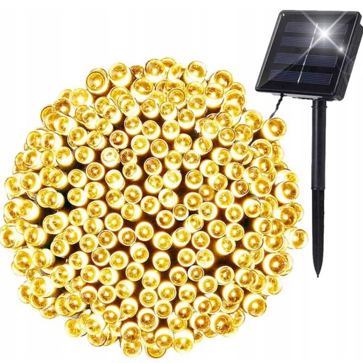 SOLÁRNE VIANOČNÉ LAMPY SOLÁRNE DEKORATÍVNE VONKAJŠIE GARLANDY 100 LED VIANOČNÉ
