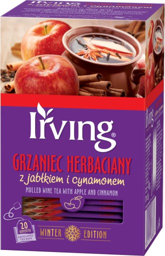 Ovocný čaj IRVING MLETÝ S JABLKOM A ŠKORICOU 20 OBÁLOK