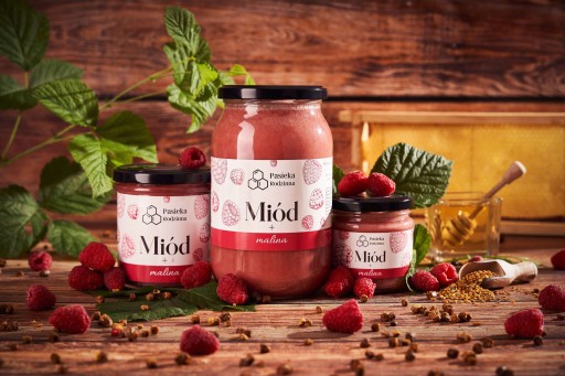Medová smotana s lyofilizovanými malinami 240g