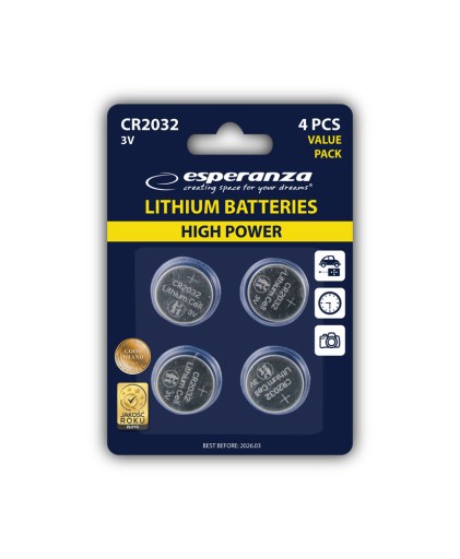 BATERIE CR2032 3V ESPERANZA BATÉRIE 4KS