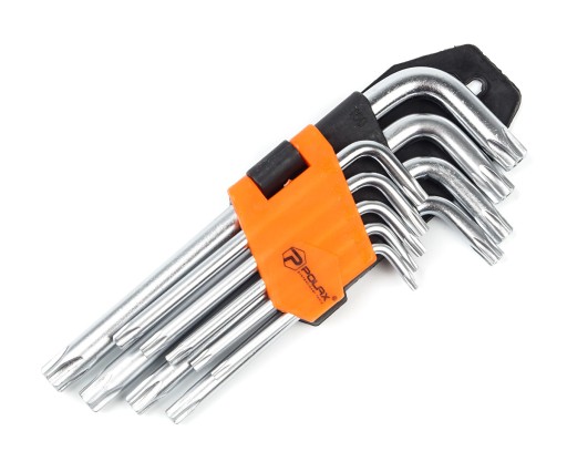 Sada TORX imbusových kľúčov 9 ks. Т10-Т50 Cr-V Polax