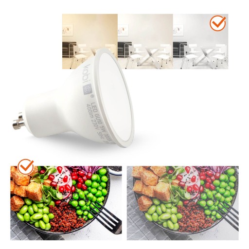 Sada halogénového svietidla LUMO11 chróm + LED GU10 5W studená biela