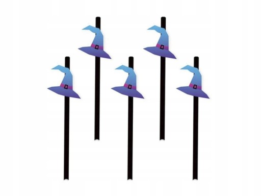 Papierové slamky Halloween Hat 6 ks.