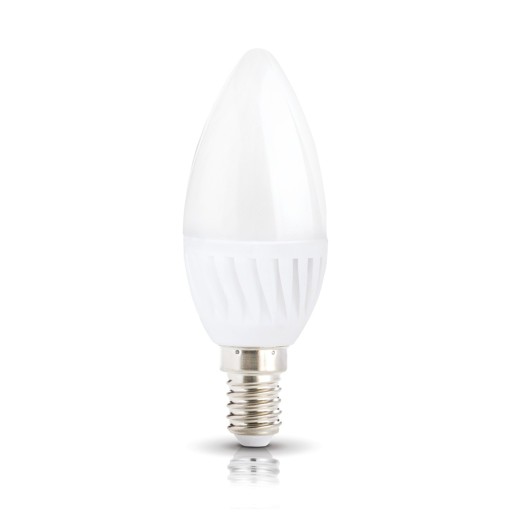LED žiarovka na sviečku 9W E14 NEUTRAL farba 4000K keramické telo