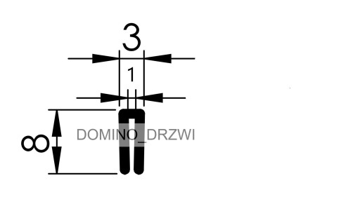 UNIVERZÁLNE GUMOVÉ TESNENIE NA HRANU 8x3x1mm