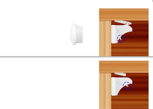 Magnetické zámky Detská ochrana nábytku, skríň a zásuviek, 4 ks