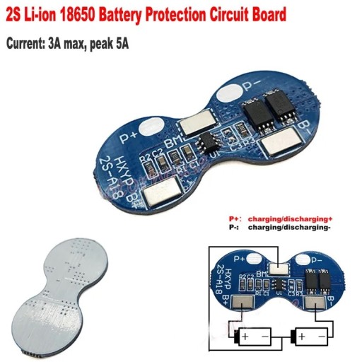 BMS 2S pre batérie 18650 7,2V (8,4V)