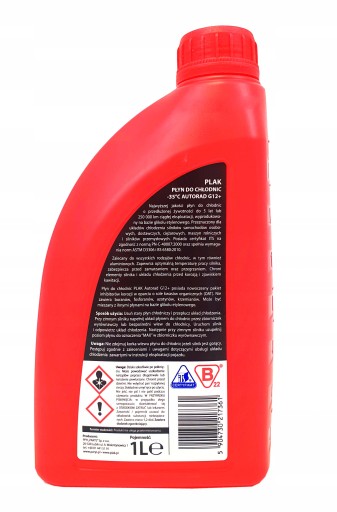 Chladiaca kvapalina Plak Autorad G12+, červená, 1 l