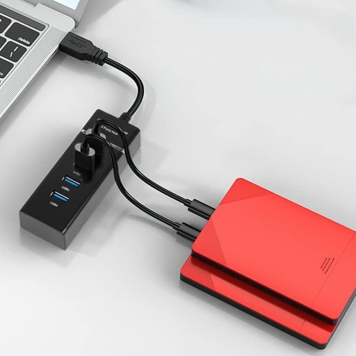 USB HUB 4-PORTOVÝ ROZDEĽOVAČ RÝCHLY USB 3.0 ROZBOČOVAČ 4 PORTY 5 Gb/s