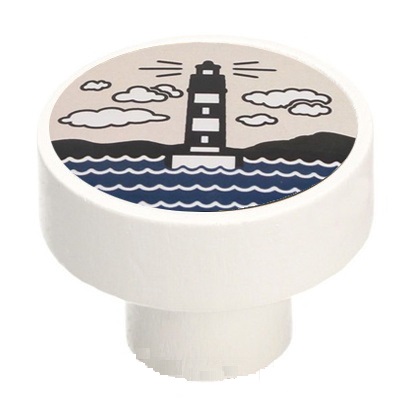 Biela drevená nábytková kľučka GD08 + LANTERN V63