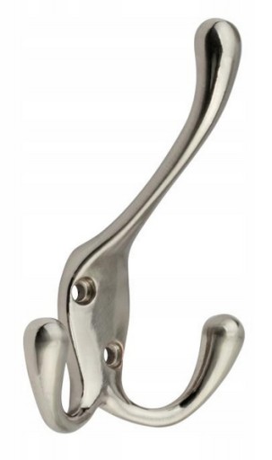 Veľký vešiak na nábytok, háčik na šaty, REJS SORIA L, DOUBLE INOX