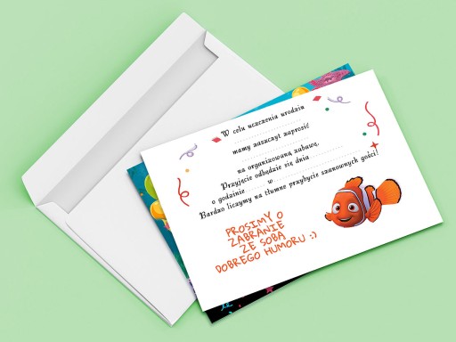 KDE JE NEMO POZVÁNKA NA NARODENINY DIEŤAŤA + OBÁLKA ZDARMA