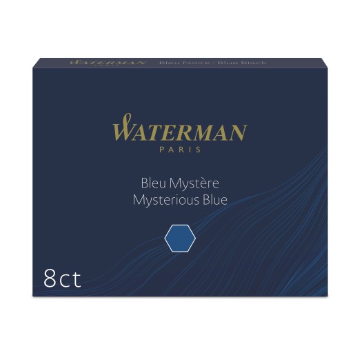 Náplne do pera WATERMAN, tmavomodrá, 8 ks.