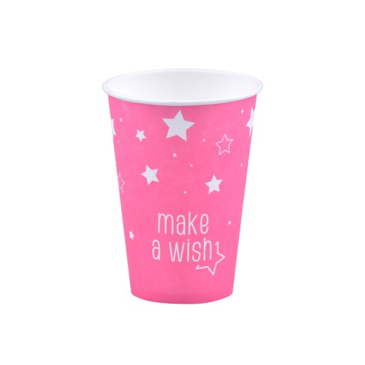 Make a Wish Pink Stars papierové poháre 200 ml, 8 ks. + poplatok za SUP