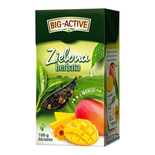 BIG ACTIVE sypaný čaj ZELENÝ S MANGOM 100G