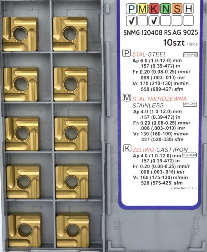 VIACLAPEĽOVÉ VLOŽKY SNMG 120408-RS AG9025