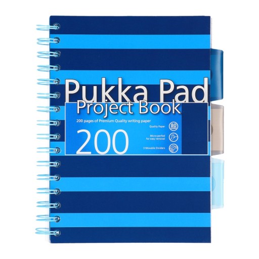 Kruhový zápisník Pukka Pad Navy A5, 200 listov, modrý