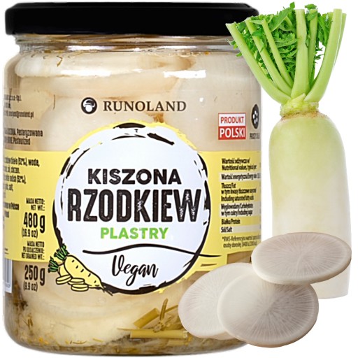 Plátky nakladanej bielej reďkovky. Skús to! Skvelé ako doplnok alebo na sendviče