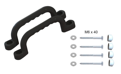 SUN - IHRISKO KĽÚČKY 240 mm - 2 ks SO SKRUTKAMI ČIERNA WH