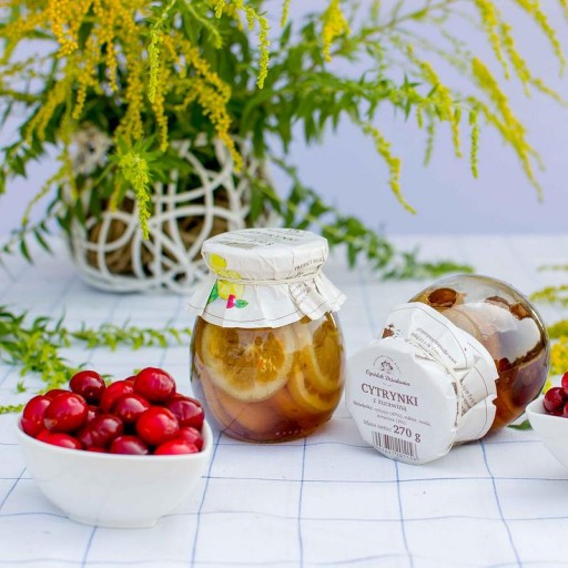 CITRÓNY S BRUSNICAMI BRUSNICOVÝ CITRÓN SIRUP 270g Ogródek Dziadunia