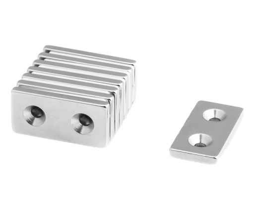 NEODYMOVÝ MAGNET 40x20x4 mm NA SKRUTKU
