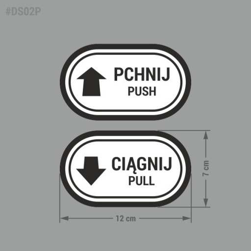 Push Pull - Push Pull - samolepky 7x12