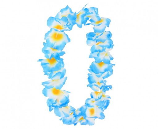 HAVAJSKÝ NÁHRDELNÍK MODRÉ KVETY ALOHA PARTY